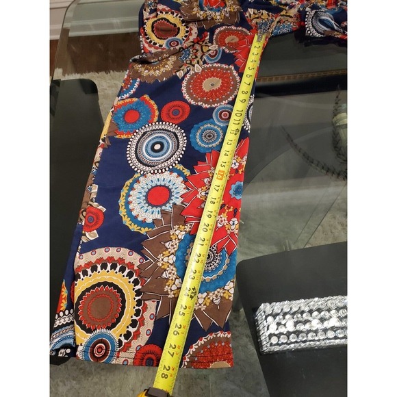 Win Win Women's Multicolor Polyester Mid Rise Slit Accents Trouser Size X-Large - Picture 11 of 12